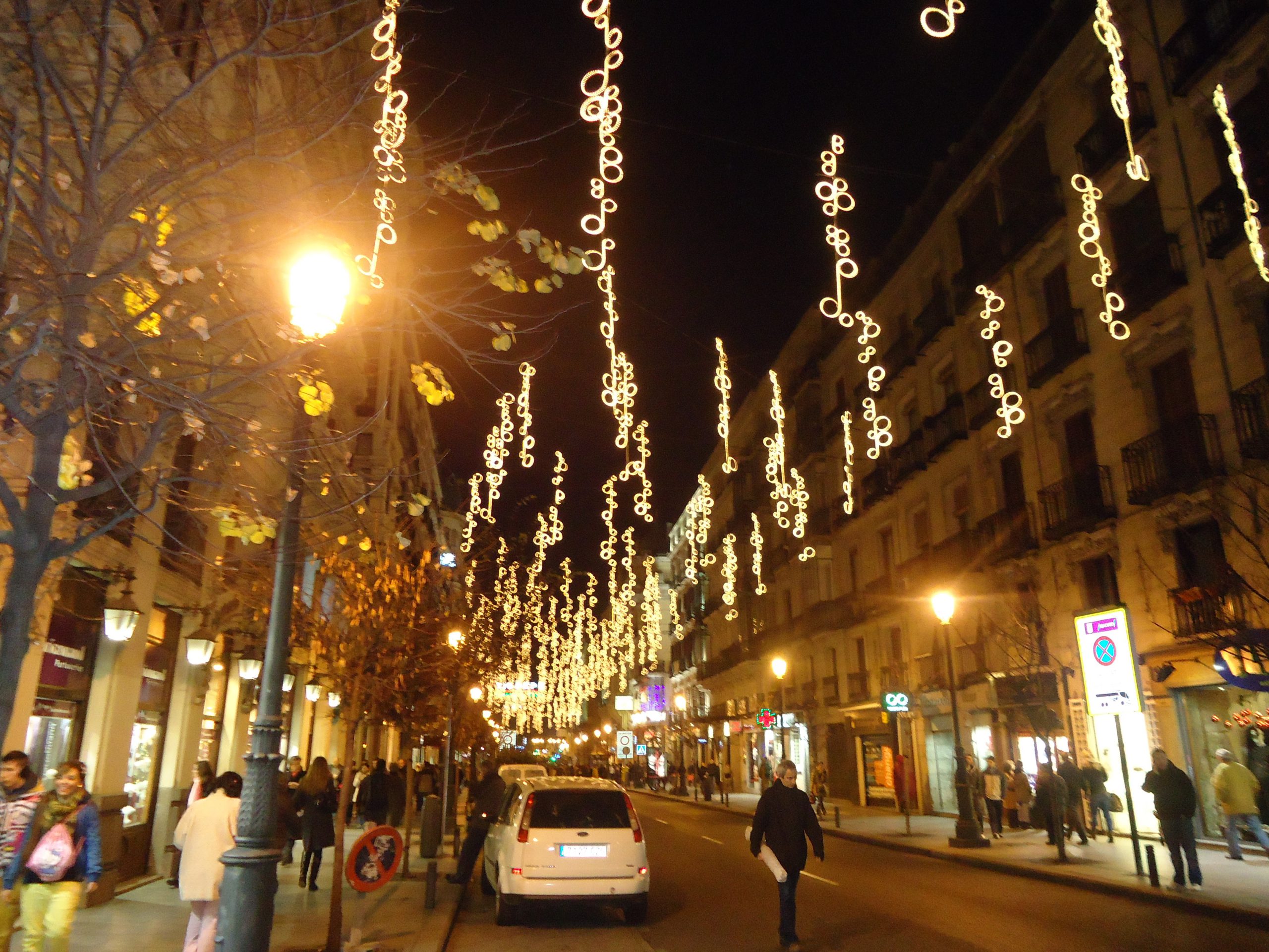 Streets of Madrid decorated for Christmas