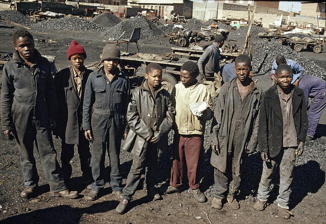 Group of young boys in South Africa