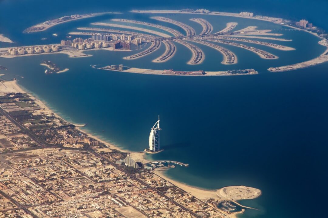 Aerial view of Dubai