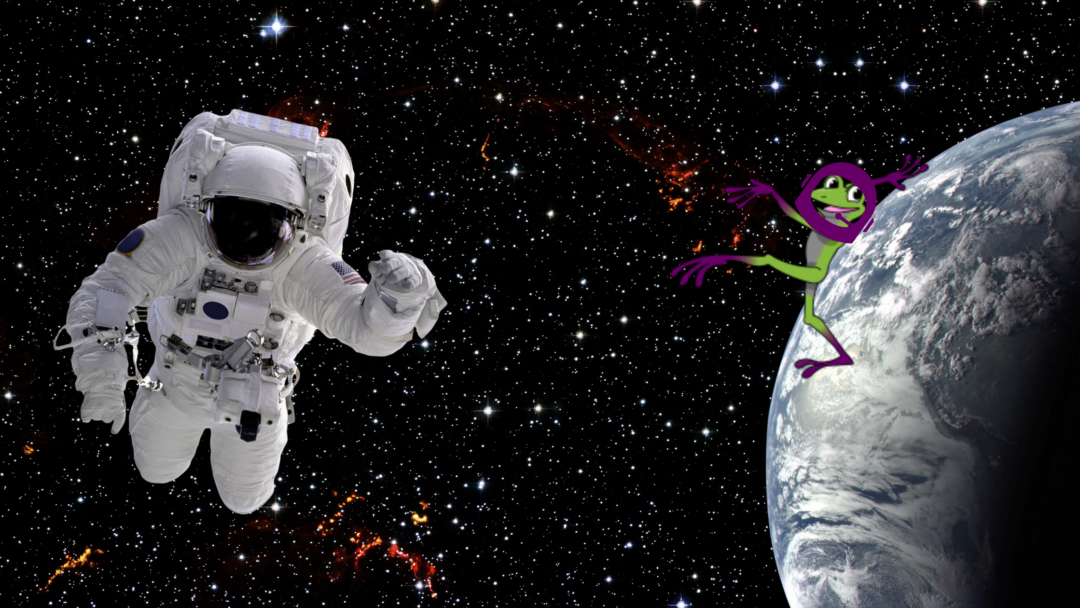an astronaut and terpii in space